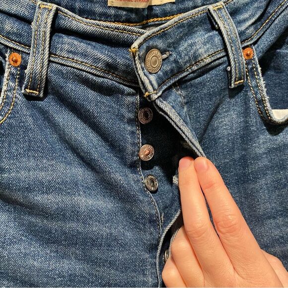 Levi’s Jeans Ribcage Straight Ankle Size 31 blue‎ casual - Picture 7 of 10